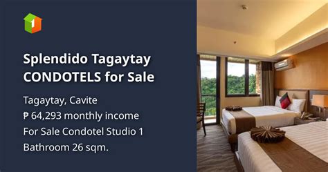 tagaytay luxury condo for sale|Condotel For Sale in Tagaytay, Cavite .